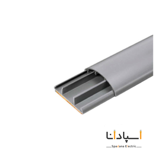 داکت 20×75 نیم گرد زمینی طوسی پشت چسبدار