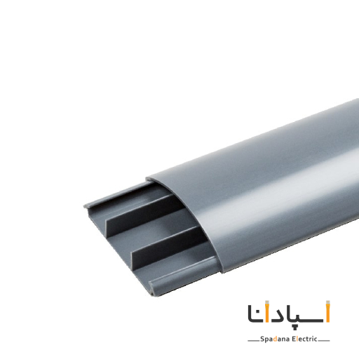 داکت 20×90 نیم گرد زمینی طوسی پشت چسبدار